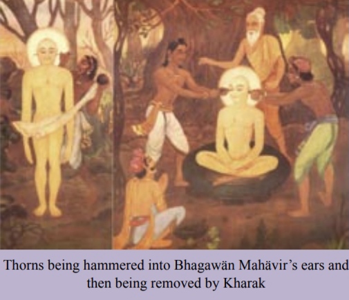 Thorns being hammered into Bhagawän Mahävir’s ears 