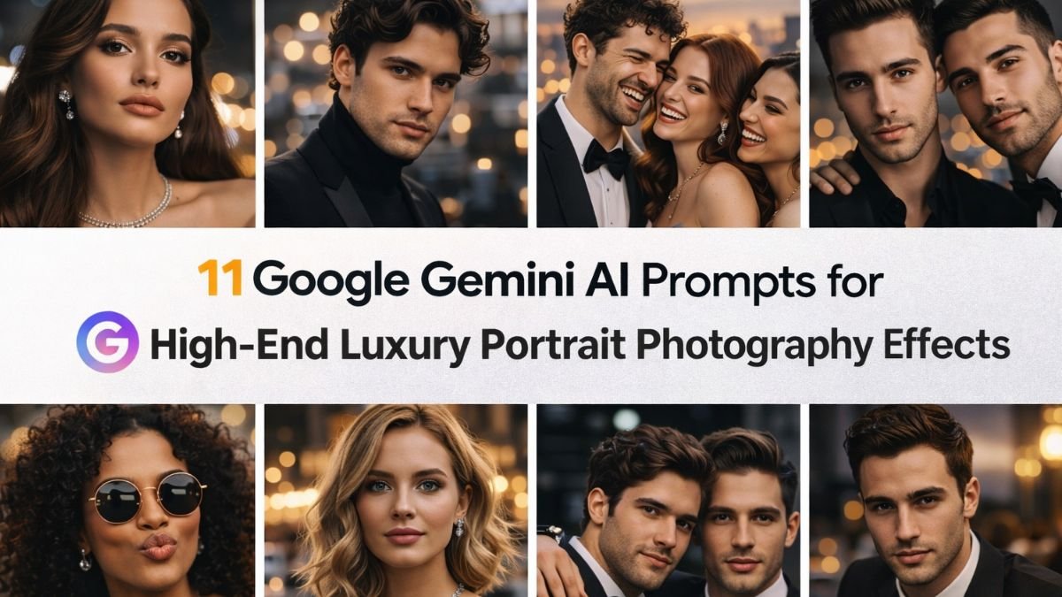 11 Google Gemini AI Prompts for High-End Luxury Portrait Photography Effects