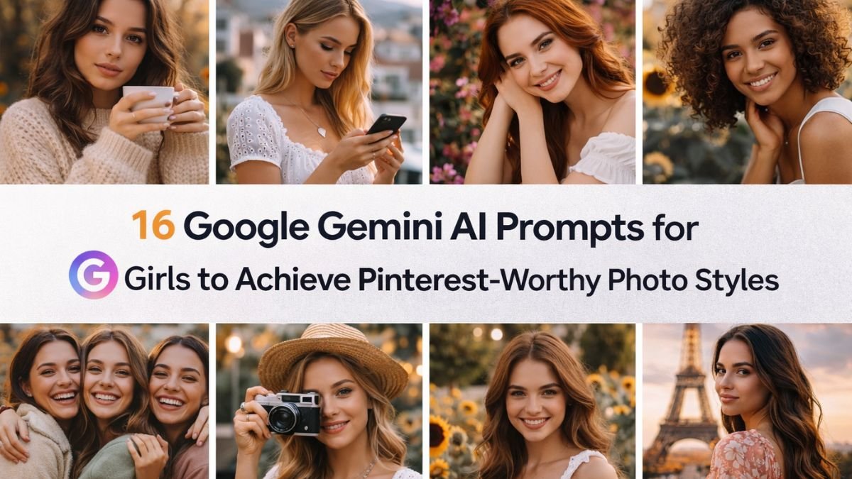 16 Google Gemini AI Prompts for Girls to Achieve Pinterest-Worthy Photo Styles
